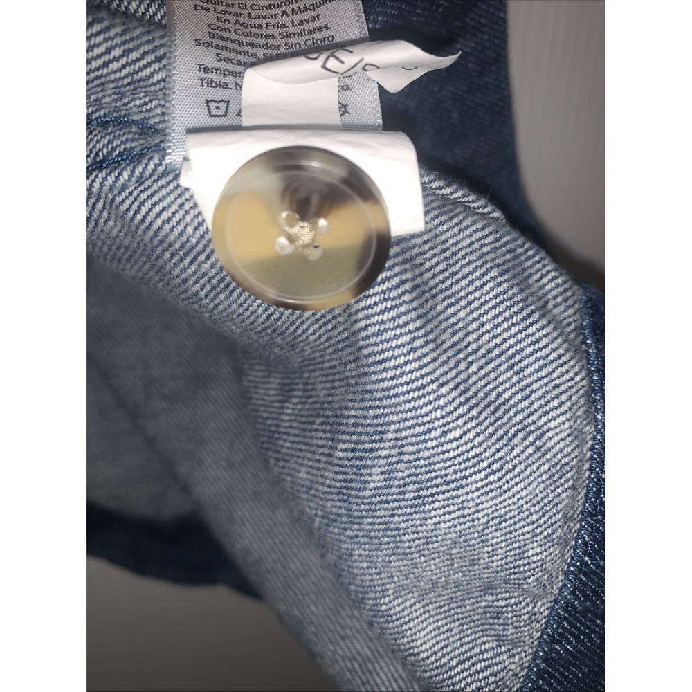 Free Assembly Denim Shirt Dress XL Ballon Sleeve Utility Belted Medium Wash Chic - Picture 14 of 15